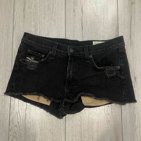 Rag & Bone Black Jean Shorts - Picture 1 of 6